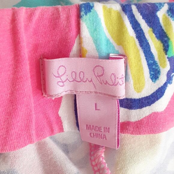 Lilly Pulitzer 33” Georgia May Palazzo Pant Wide Leg Pant L Swept by the Tides - Picture 7 of 14